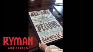 How to Frame a Hatch Show Print  Ryman Auditorium [upl. by Bevash507]