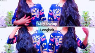 Silky Shining Long hair flipping bunBeautiful heavy loose long hair bun😍😍prachisaxena7620 [upl. by Yordan]