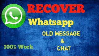 How To Restore WhatsApp Message on Android  Restore Whatsapp Deleted Message amp Chat history [upl. by Preston137]