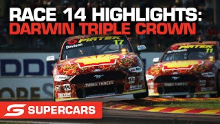 Race 14 Highlights  Merlin Darwin Triple Crown  Supercars 2021 [upl. by Maxim]