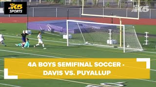 4A Boys Semifinal Soccer  Davis vs Puyallup [upl. by Leahcimal]