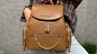 Распаковка рюкзака MICHAEL KORS Jet Set Medium Pebbled Leather Backpack luggage [upl. by Reames]