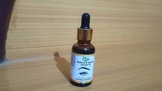 eyebrows eyelash growth oil review in Hindi  how to use eyebrow growth oil  eyelash oil benefits [upl. by Anelet550]