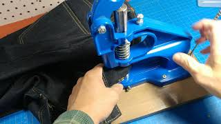 How to Attach Rivets and Button on Jeans  Beginners Guide [upl. by Petracca798]