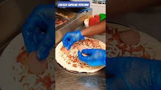 Chicken Supreme Pepperoni 🍕 How to make pizza dough pizza fastfoodlovers mozzarella fastfoodlo [upl. by Aneelehs]