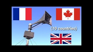 Nuclear Siren Sound  10 Different Countries [upl. by Letsyrc]