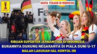 🔴KOCAK RIBUAN SUPORTER JERMAN TIBA DI INDONESIA BUKANNYA DUKUNG NEGARANYA MEREKA MALAH LAKUKAN INI [upl. by Aiuqes]