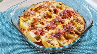 CONCHIGLIONI RIPIENI AL FORNO ricetta facile e veloce FRANCESKA CHEF  Baked Stuffed pasta 544 [upl. by Sewellyn795]