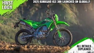 2025 Kawasaki KLX 300 Launched Globally  India Soon  Explained All Spec Features And More [upl. by Fair]