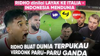 Verdonk buat semua Merinding “Lari saat Pincang” Ridho Level Serie A Media Dunia sorot TIMNAS [upl. by Cynde]