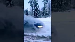 Audi quattro races through deep snow audi quattro rs6avant winter deep snow [upl. by Ahsineb]