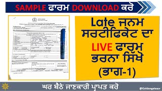 Late Birth Certificate ka Form kaise Bhare  Date of Birth Certificate Form Fill Up Punjab  Part1 [upl. by Lafleur]