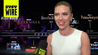 Black Widow Cast Previews Phase 4 Movies  SDCC 2019  SYFY WIRE [upl. by Alekal602]