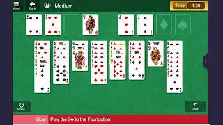 MomPlay Microsoft Solitaire Collection FREE CELL MEDIUM [upl. by Nahtanod]