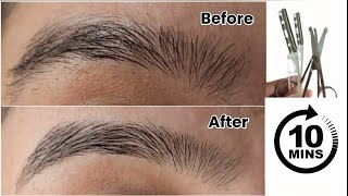 How to shave eyebrows at home in 10 mins  Easy and painless [upl. by Nedle960]