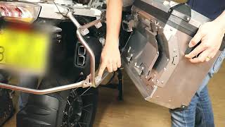 How To Install Top Box and Panniers for Your BMW R1200GS F170300501SL [upl. by Dougie]