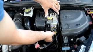 How to remove battery and replace on peugeot 307 308 and Citroen C4 [upl. by Moss]