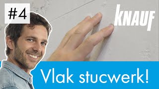 STUCWERK VLAK MAKEN  Doe het samen met Knauf 4 [upl. by Arlina]