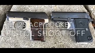 25 ACP pocket pistol shootout Astra Firecat and Colt Junior [upl. by Stein]