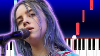 Billie Eilish  Halleys Comet Piano Tutorial [upl. by Shirlene]