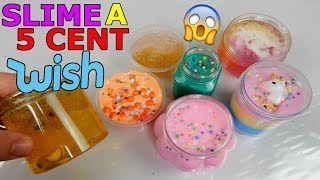 SLIME A 5 CENTESIMI COMPRATI DA WISH COME SARANNO Iolanda Sweets [upl. by Sulrac]