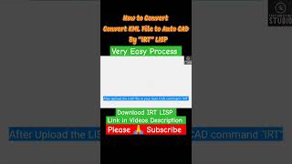 Convert KML File to AutoCAD File By IRT LISP trending shorts [upl. by Weathers933]