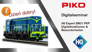 PIKO D083 Digitalseminar  H0 Expert Diesellok SM31 der PKP  Digitalfunktionen und Highlights [upl. by Myrta]