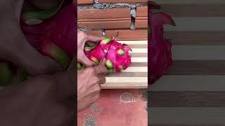 Experiments Dragon fruit 🐉 food satisfying fruit experiment [upl. by Scriven929]