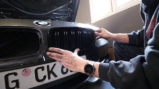 F30 BMW 335i Kidney Grill and Whisker Blackout DIY [upl. by Noed]