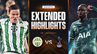 Ferencvárosi vs Tottenham Extended Highlights  UEL League Phase MD 2  CBS Sports Golazo  Europe [upl. by Joya16]