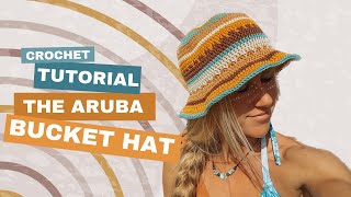 Crochet Tutorial The Aruba Bucket Hat  Learn to Crochet a Bucket Hat  Crochet Bucket Hat Pattern [upl. by Aihsekyw761]