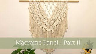 How to Make a Beautiful Macrame Panel Part II  Decorate the Living Room [upl. by Seilenna98]