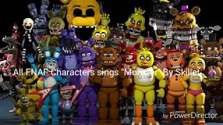 All FNAF Characters Sing Monster  Reupload Celyn Animation [upl. by Perpetua]