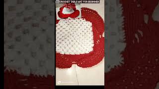 CROCHET TABLE MAT FOR BEGINNER  crochet diy knitting [upl. by Eylk]