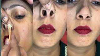 कैसे होती है नोज वैक्सिंगNose waxing how to do wax your nose hairs at homenosewaxingricawaxwax [upl. by Januarius904]