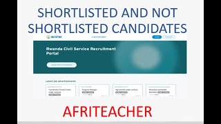 MIFOTRA USER GUIDE Steps followed to Check shortlisted and not shortlisted Candidates [upl. by Ramahs418]