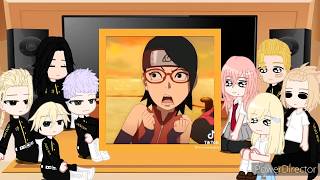 Tokyo Revengers React to Sarada Uchiha  Gacha Club [upl. by Acysej637]