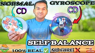 How To Make Self Balancing wheel With CD ll gyroscope Science 🤔ये कैसे हुआ [upl. by Buell701]