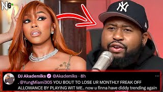 Dj Akademiks amp Yung Miami GO TO WAR on Twitter about Diddy Cassie Saucy Santanta FULL DETAILS [upl. by Emsoc452]