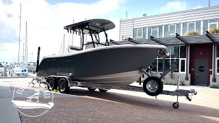 Boat Walkthrough  Cobia 220 CC [upl. by Ahsekam330]