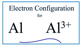 Al 3 Electron Configuration Aluminum Ion [upl. by Mohammad]