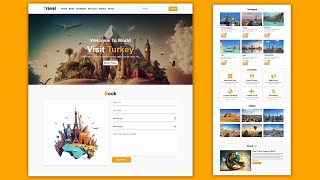 How To Create Travel amp Tour Website Using HTML CSS amp BOOTSTRAP 5 [upl. by Kelsi]