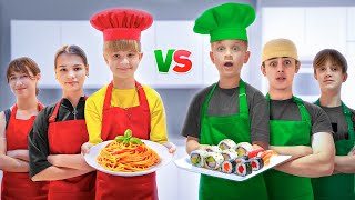 Girls vs Boys Cooking Challenge [upl. by Nmutua615]