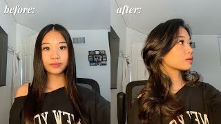 blowout hair tutorial using a straightener beginner friendly [upl. by Nylle]