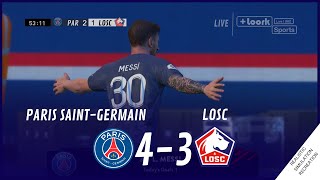 PARIS SAINT GERMAIN vs LILLE LOSC 43 • HIGHLIGHTS  VideoGame Simulation amp Recreation [upl. by Ahsinauj]