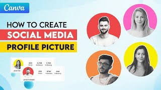 How to Create Social Media Profile Picture in Canva  Instagram Facebook Snapchat WhatsApp  Mood [upl. by Conny276]