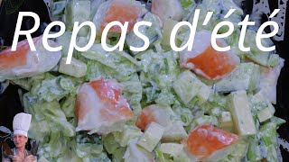 Recette de salade de concombre facile [upl. by Attenahs]