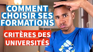 Choix des formations et critères des universités sur campus France 🇫🇷  Etudes en France [upl. by Artinahs]