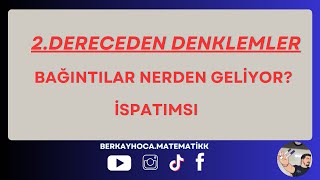 2DERECEDEN DENKLEMLER I BAKIŞ AÇISI KAZAN  I İSPATIMSI yks ösym kpss ayt aytmatematik tyt [upl. by Mari640]