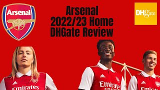 DHGate Arsenal Home 202223 Football Shirt Soccer Jersey Review Top Nike Premier League [upl. by Aelyk]